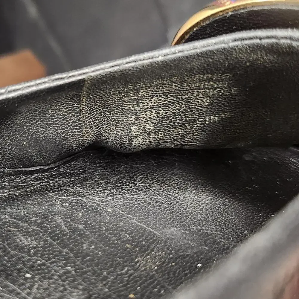 Tory Burch black leather Reva ballet flats